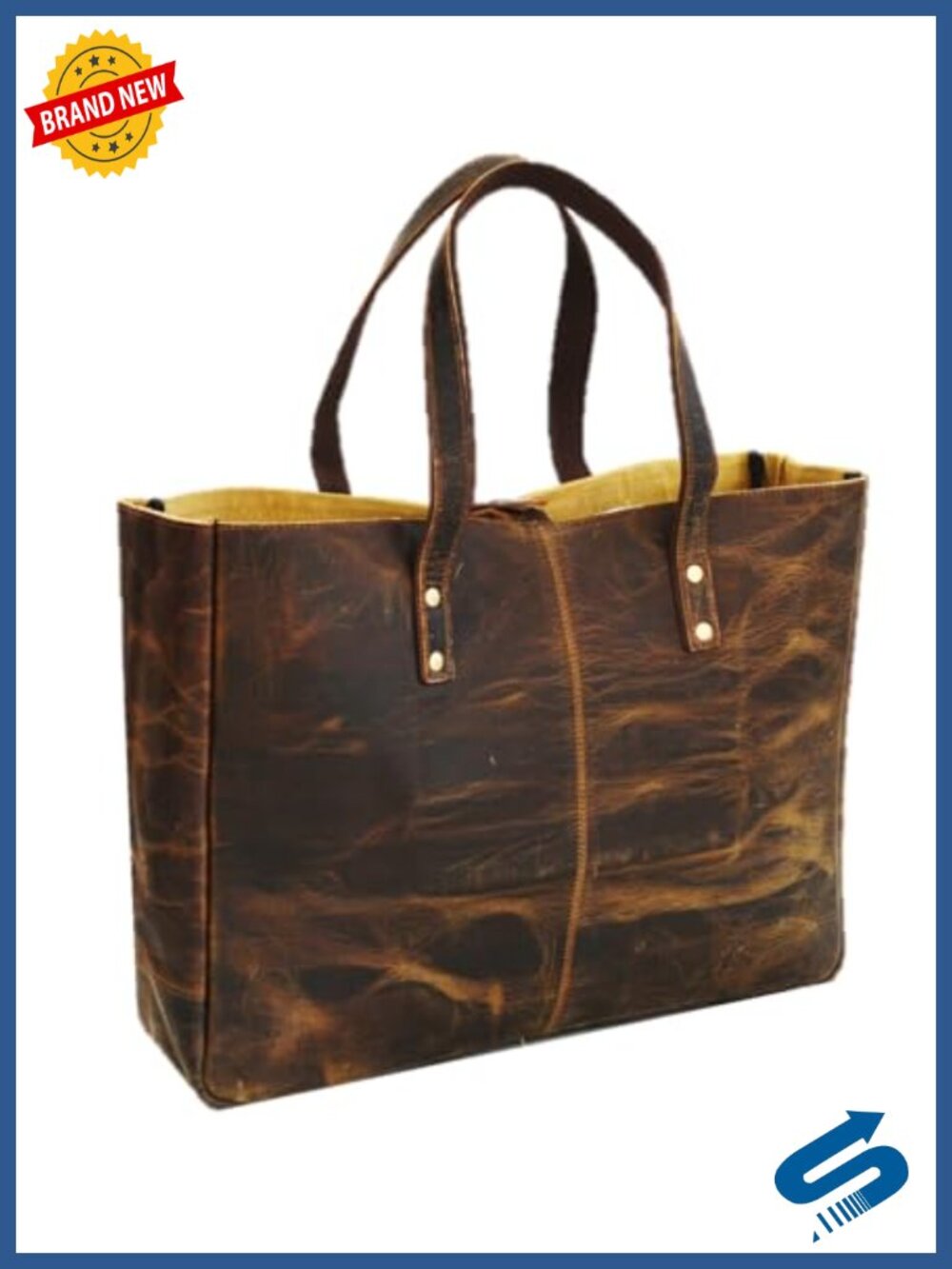 Genuine Leather Large Tote Bag Shoulder Handbag Women Laptop Travel